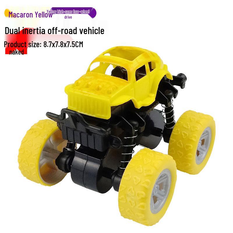 Children's Toy: Inertia-Powered 4WD Stunt Off-Road Vehicle