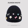 Autumn And Winter Wool Hat Women'S Casual Warm Ear Protection Hat Thickened Fashionable Versatile Student Knitted Hat