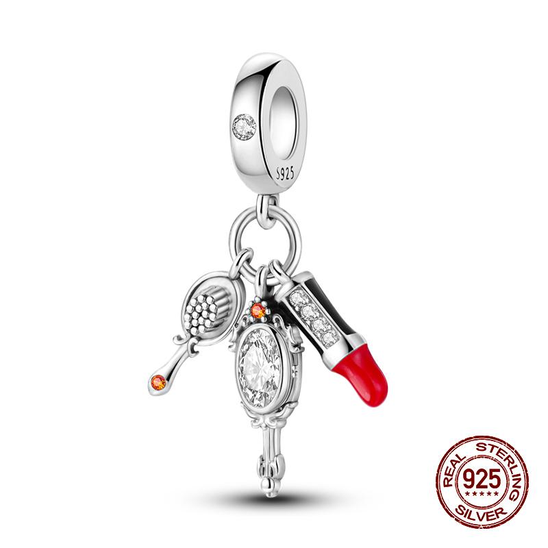 100% 925 Sterling Silver Guitar Musician Painter Doctor Career Charm Bead Fit 925 Original Bracelet DIY Souvenir Jewelry