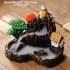 Mountain River Waterfall Incense Burner Resin Aromatherapy Ornament Home Decor  Yoga