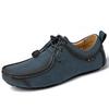 Spring Plus Size Hand-stitched Men's Leather Moccasins - Fashionable & Versatile Casual Shoes