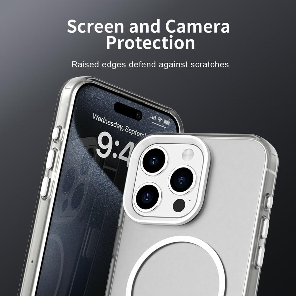 For iPhone 15 Pro Case Candy Color PC + TPU + PET Phone Cover Compatible with MagSafe