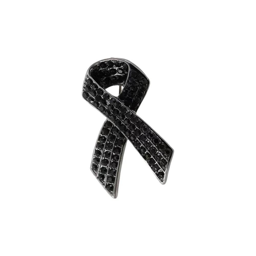 Melanoma Cancer Funeral Ribbon Badge Brooch Awareness Funerals Memorial Pin  Party