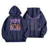 Unisex Lightweight Long-Sleeve Printed Hooded Pullover Sweatshirt