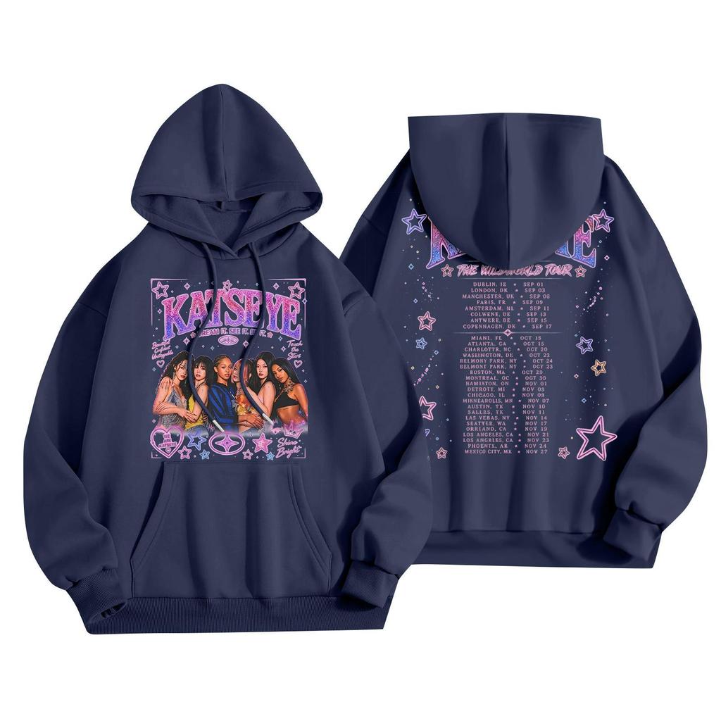 Unisex Lightweight Long-Sleeve Printed Hooded Pullover Sweatshirt