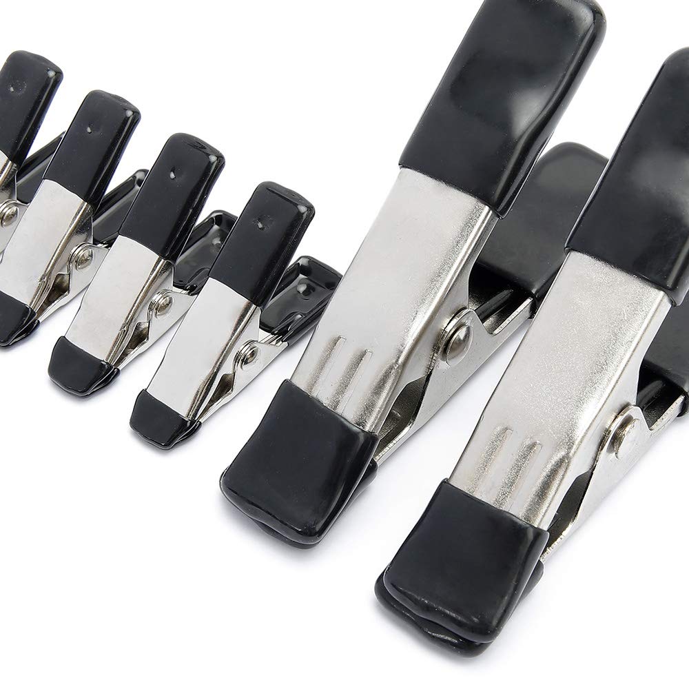 Amazon Basics Steel Spring Clamp Set, 20-Piece Set, 15 2cm Clamps and 5 3cm Clamps, Black/Silver