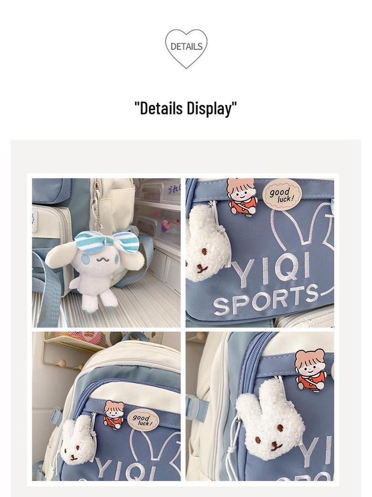 2025 Student Casual Color Block Backpack - Autumn/Winter Japanese Niche Design