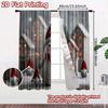 2pcs, 2D FLAT PRINTING Curtains (Without Rod) Snowy Cheer Halloween Festival Popular Curtains&Drapes Fabric Curtains Decorations