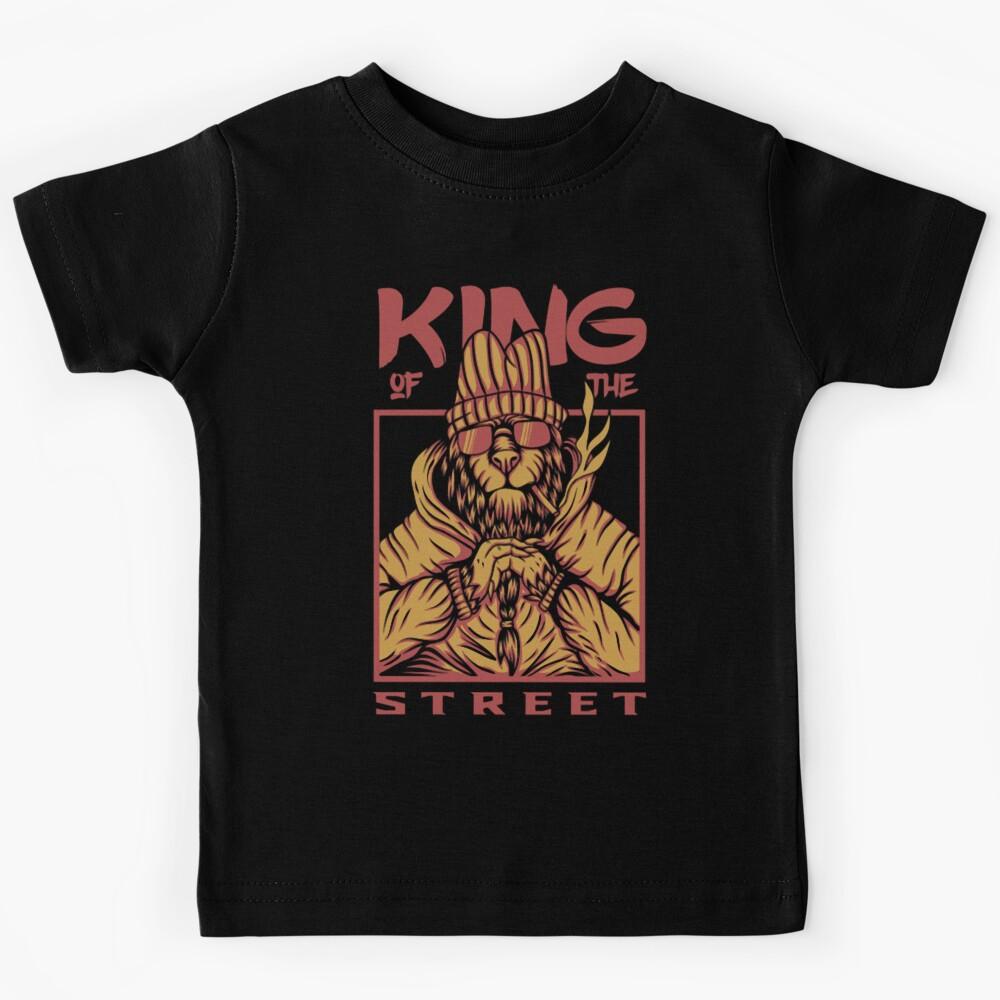 Lion King King Of The Street Lion Man Street Wear Kids T-Shirt 140