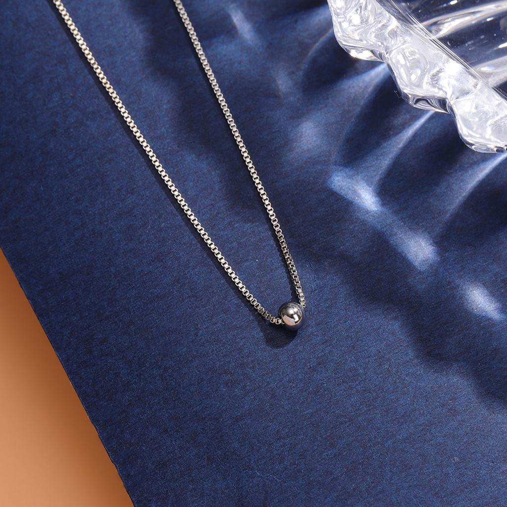New Fashion Simple Ball 925 Sterling Silver Pendant Necklaces XL153