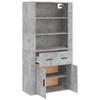 vidaXL Highboard Betongrau Holzwerkstoff
