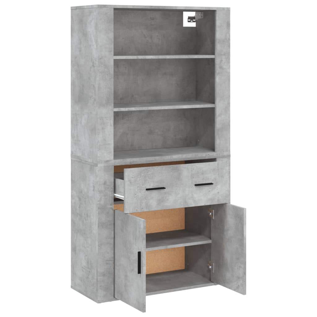 vidaXL Highboard Betongrau Holzwerkstoff