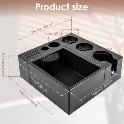 Espresso Tamper Station Passend für 51/54/58 MM Abnehmbare Kaffeepulver-Pressbasis Rutschfeste Espresso-Knockbox für Küchenzubehör
