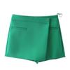 Fall 2024 High Waist Slim Looking Sheath A- line Skirt Women's Commute Leisure Asymmetric Culottes 4 Colors 7385597