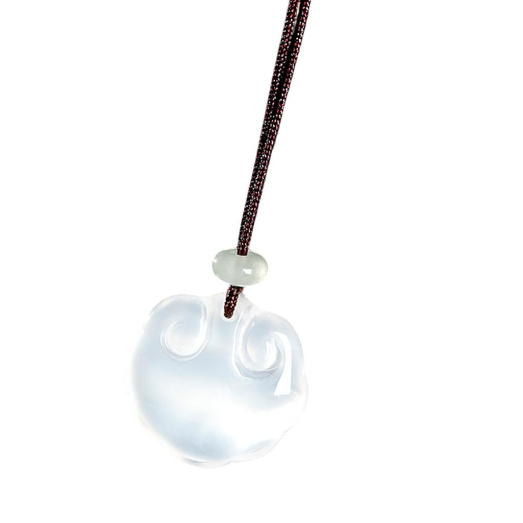 Stunning Natural Chalcedony Pendant Necklace Ethnic Style Clavicle Chain Jewelry Suitable For Women And Gifts