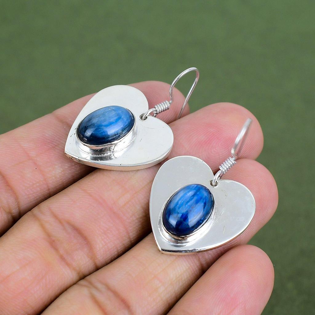 Kyanite Earring 925 Sterling Silver Earring Gemstone Jewelry Handmade Earrings Unique Style Earring Very Pretty Silver Jewelry Gift For Wife