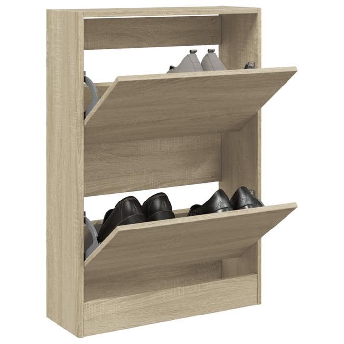 VidaXL Shoe Cabinet, Shoe Rack with 2 Drawers, Shoe Storage Furniture for Entryway Hallway, Oak 839891