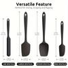 4 4pcs Heat Resistant Silicone Spatula Set: U Taste 600ºF High Temp Seamless BPA Free Food Grade Flexible Rubber Silicon Kitchen Cooking Mixing Baking