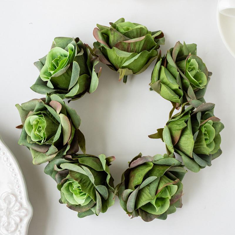 10PCS Artificial Flowers Wedding Garden Silk Rose for Home Decoration Accessories Party Christmas Wreath Headwear Wrist Flower