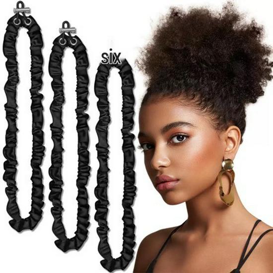 Регулируемая высокоэластичная повязка-резинка для волос из искусственного шелка - Без повреждений