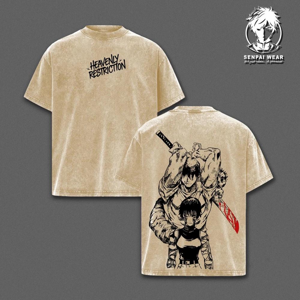 Vintage Toji Fushiguro Maki Zenin Jujutsu Kaisen Washed Anime Graphic Tee Unisex XL