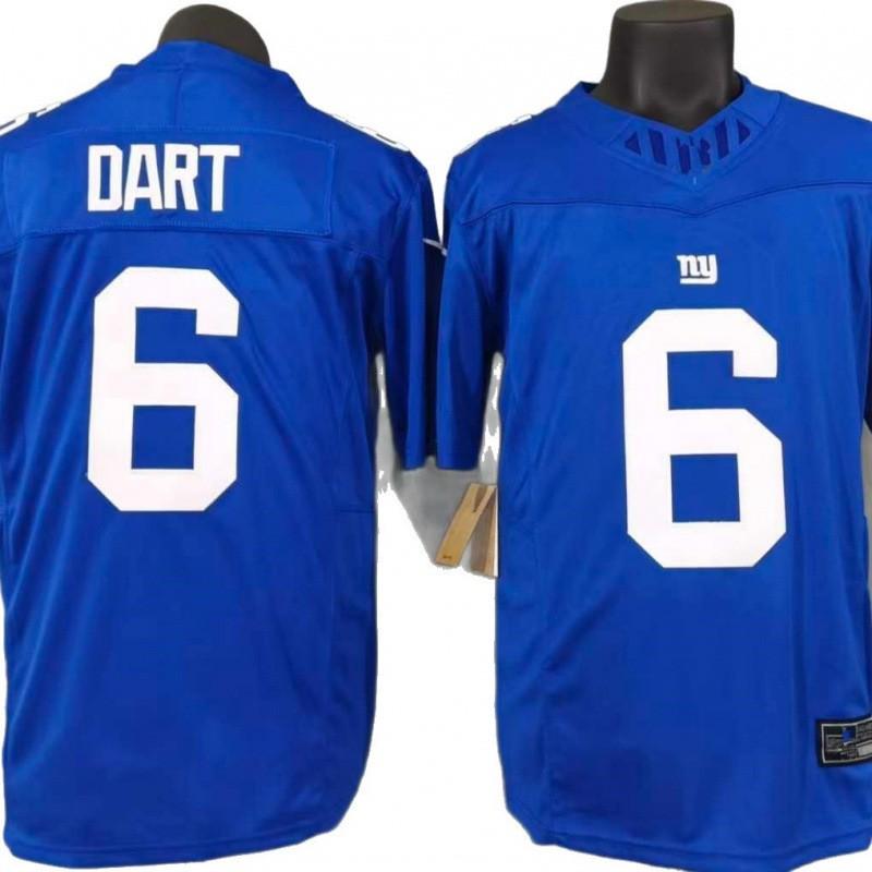 New York Giants 6 Dart Custom Embroidered Rugby Jersey Premium Quality Cotton Blend Men Fan Wear