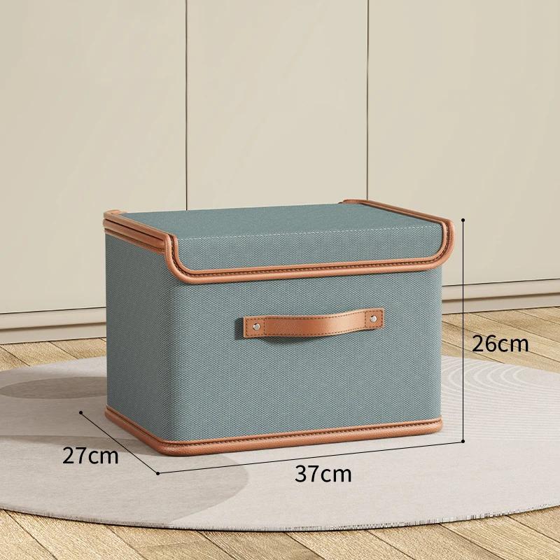Dustproof Storage Box with Lid Large Capacity Foldable Clothes Storage Box Double Thickness Moisture-proof Storage Box