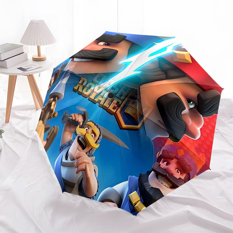 Clash Royale, Royal Battle Automatic Opening and Closing, 8 Rib Structure Portable Umbrella, Suitable for Men and Women In All Seasons Perf