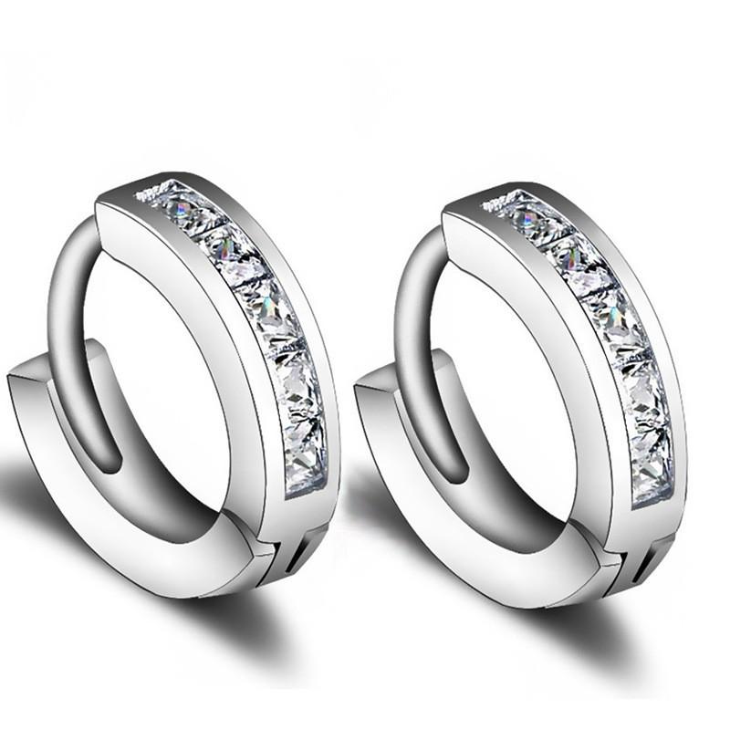 Korean Style Crystal Rhinestone Square Earrings - Women s Fashion Accessories 1910272314492831