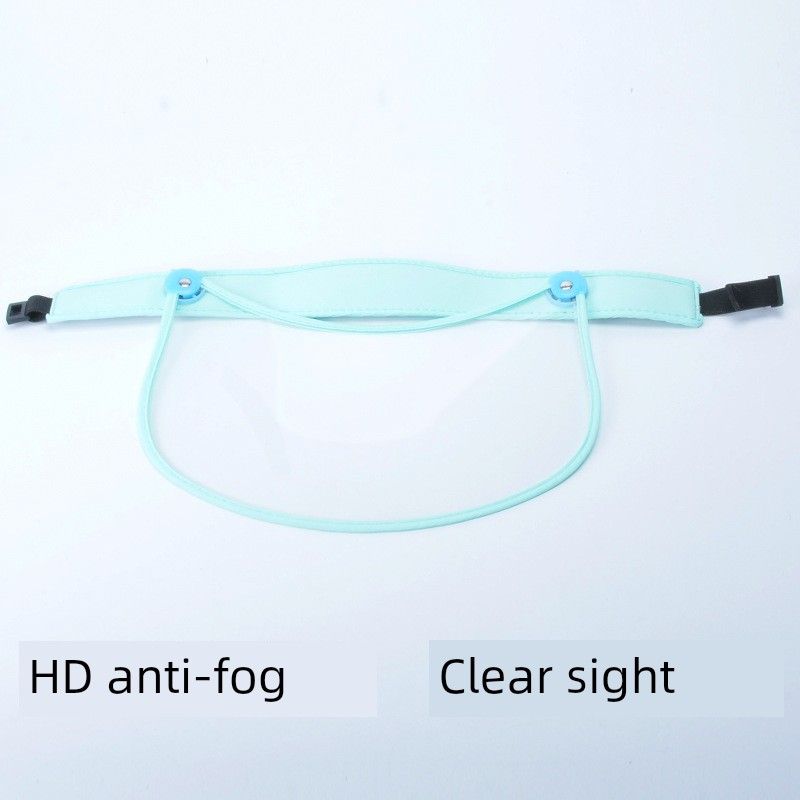 

Маска сварочная защитная от брызг масла, защитные колпаки, шляпа от слюны и капель, мужская и женская, HD прозрачная, без верха, фабричная Soft ring elastic-light green