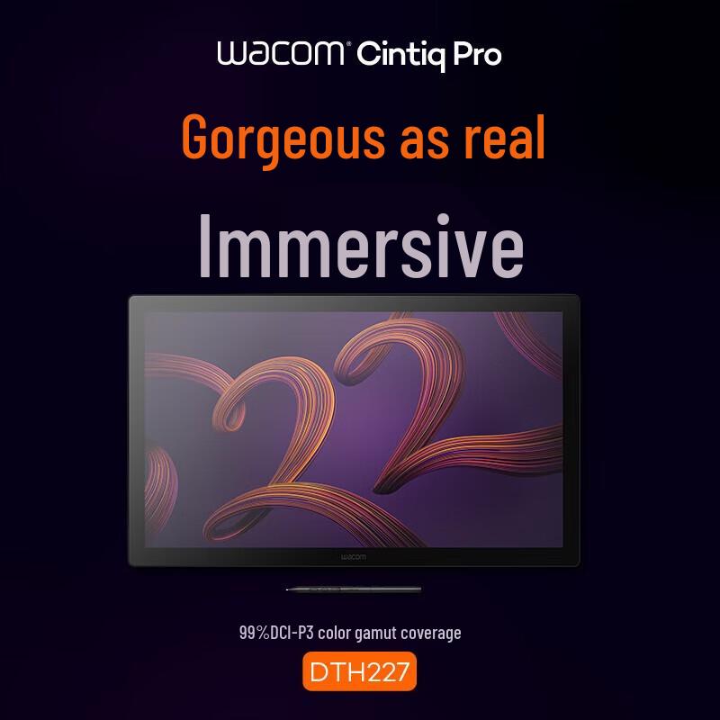 Wacom 16-inch 4K Professional Pen Display with Stand