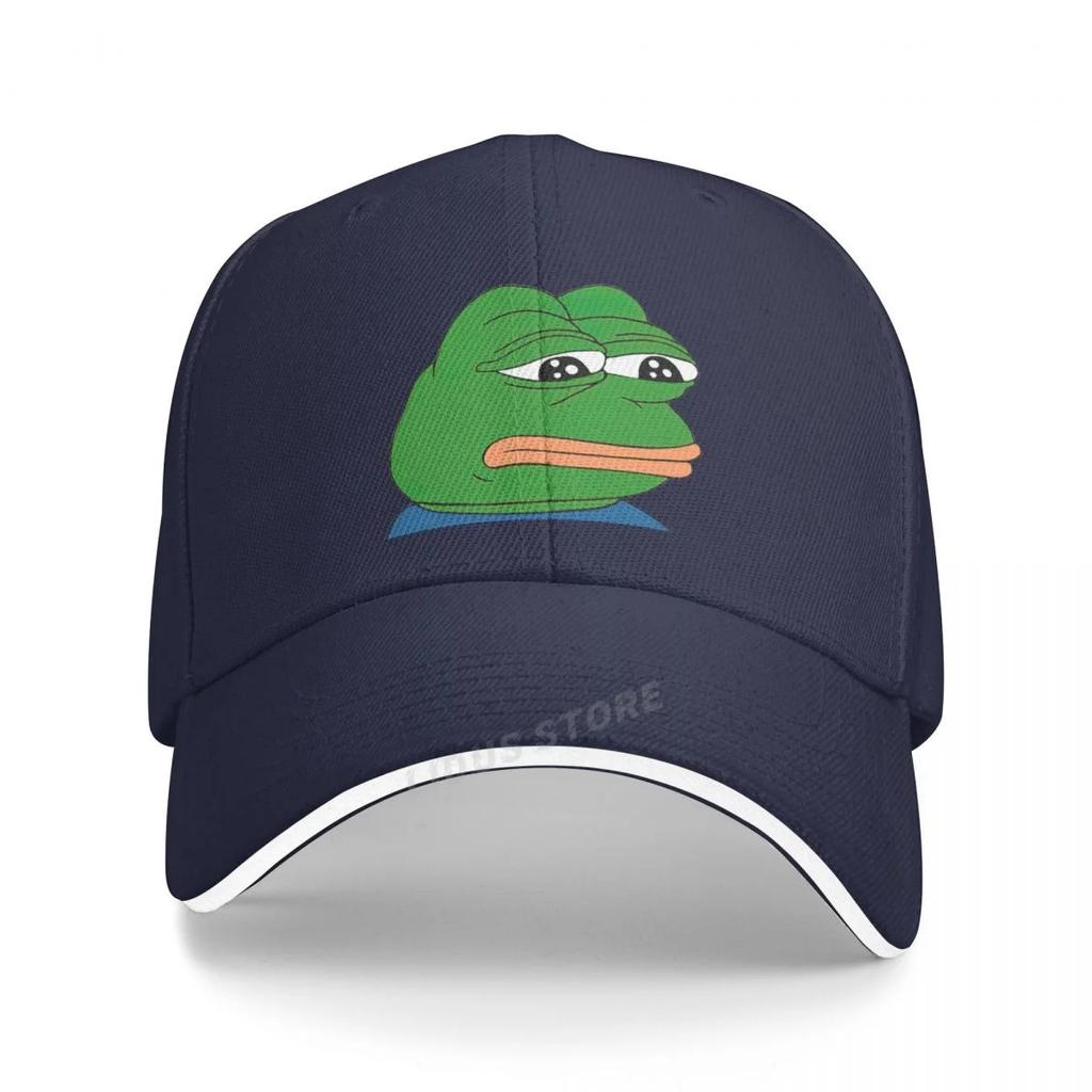 Fashion Men Sad Frog Baseball Cap Outdoor Adjustable Dad Hat Men Summer Snapback Hats Sad Frog Sports Golf Cap Gorra