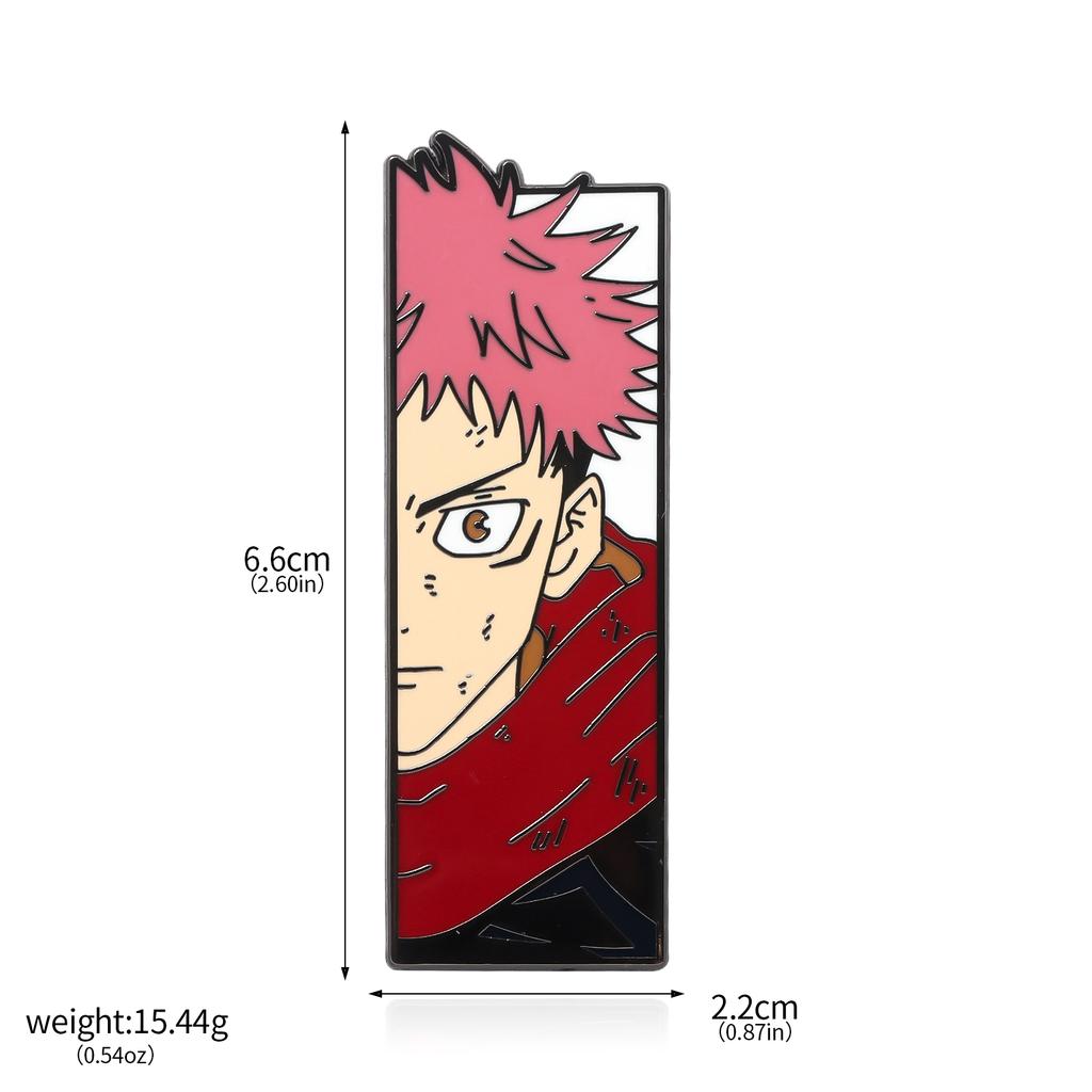 Anime Jujutsu Kaisen Brooch Anime Character Itadori Yuji Ryomen Sukuna Half Face Badge For Women Men Fans Jewelry Charm Gifts