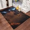 Fiery dragon soaring through destruction carpet Yoga living room room decor children's crawling mat doormat area rug