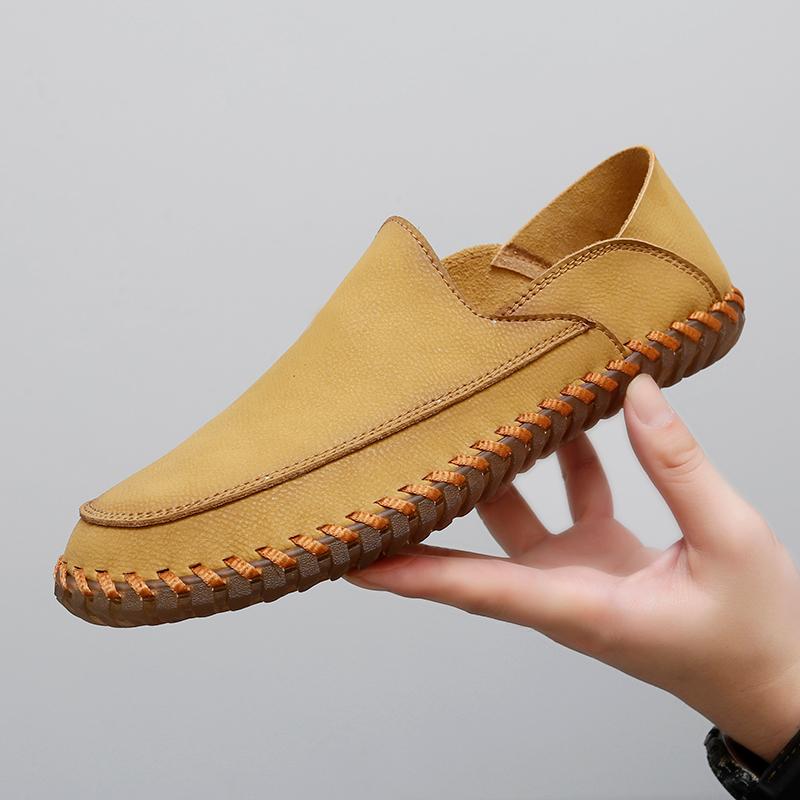 Chegada Nova de Designer Masculino Couro Genuíno Cadarço Casual Social Formal Sapatos Calçados de Negócios Luxuosos Feitos à Mão