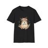 Süßer Präriehund Florales Aquarell Schwarzes T-Shirt Tier Ästhetik T-Shirt
