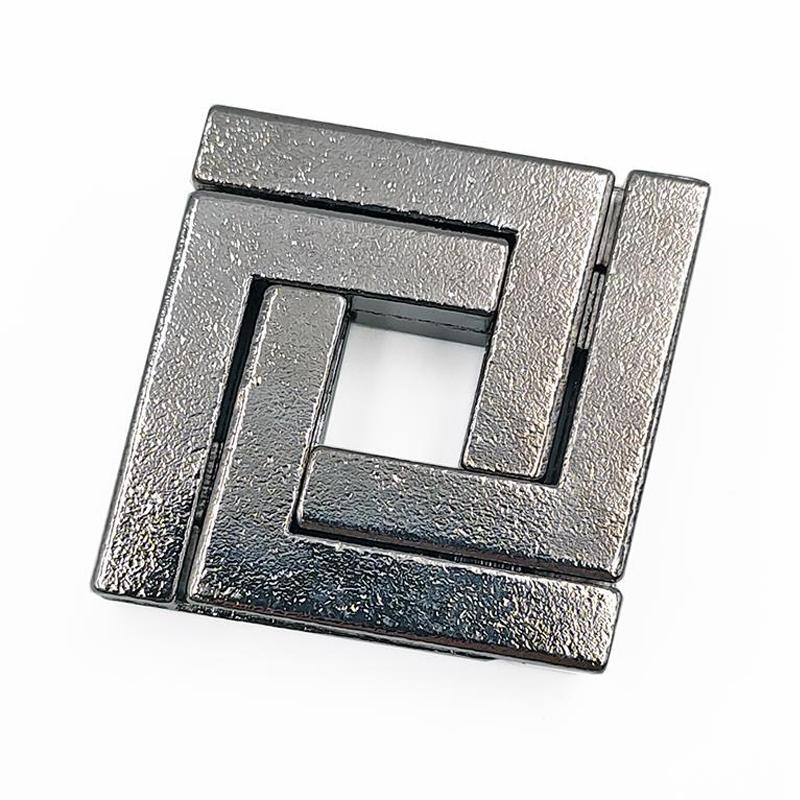 Square Lock Metal 3D Puzzles Quebra Cabeça Rompecabezas IQ Games Adults Kids Brain Teaser