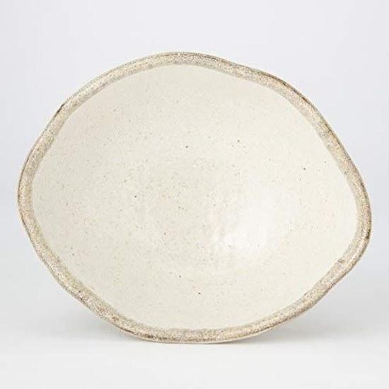 Mino Ware shirokaratsu White Karatsu Irregular Bowl (Medium) K72064