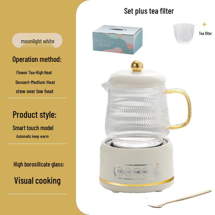 Large Capacity Electric Glass Kettle for Herbal Tea & Hot Milk