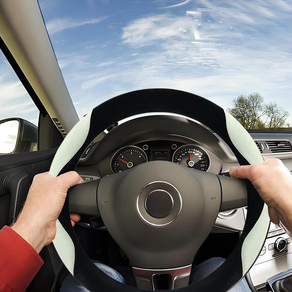 Cute Steering Wheel Cover Soft Anti-Slip Thermal Car Steering Wheel Warm Cover For Protection Maintenance Care Driving Comfort