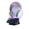 Universal RGB Luminous Headphone Stand: Transparent Vertical Display for Internet Cafes and Desktops