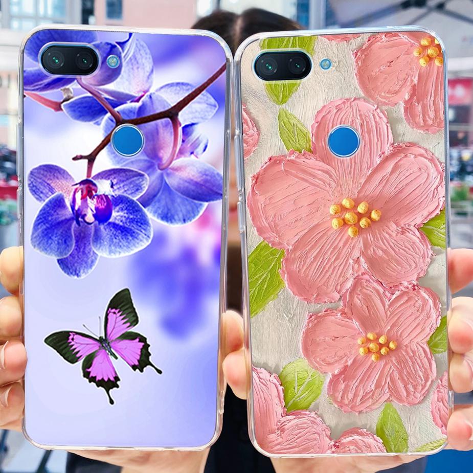 For Xiaomi Mi 8 Lite Case Cute Painted Cover Clear Silicone Phone Case For Xiaomi Mi 8 Lite 8Lite Back Cover 6.26'' Fundas Coque