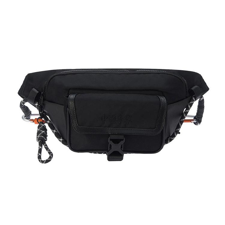 New LiNing Polyester Sling Bag Fanny Pack Regular Unisex Black ABDS150-2