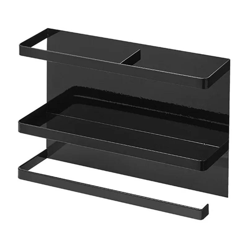 

2025 Полка Холодильник Стеллаж для хранения Сильный магнит Пакет для сохранения свежести Рулон бумажных полотенец Хранение Кухонное хранение Боковая присоска для холодильника Black