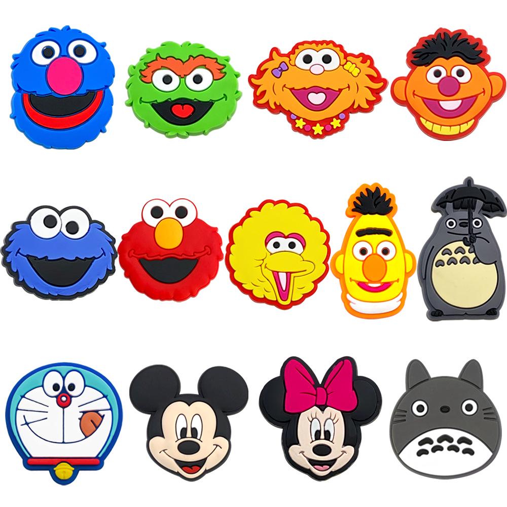 Sesame Street & Totoro PVC Shoe Charms Set - Mickey & Minnie Crocs Decorations