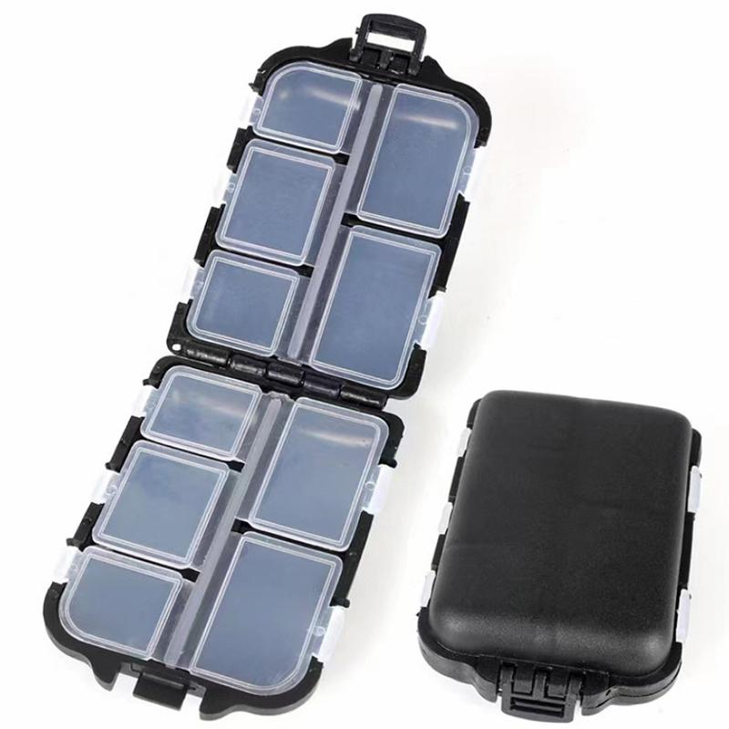 Double Layer Fishing Tackle Box Organizer, Lure Storage Case with Compartments for Spinners Micro Jigs Hooks