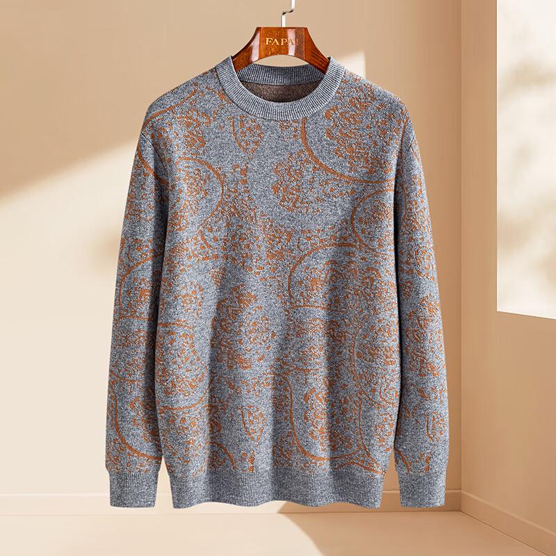 

FAPAI Men s Thick Wool & Cashmere Blend Sweater 3XL