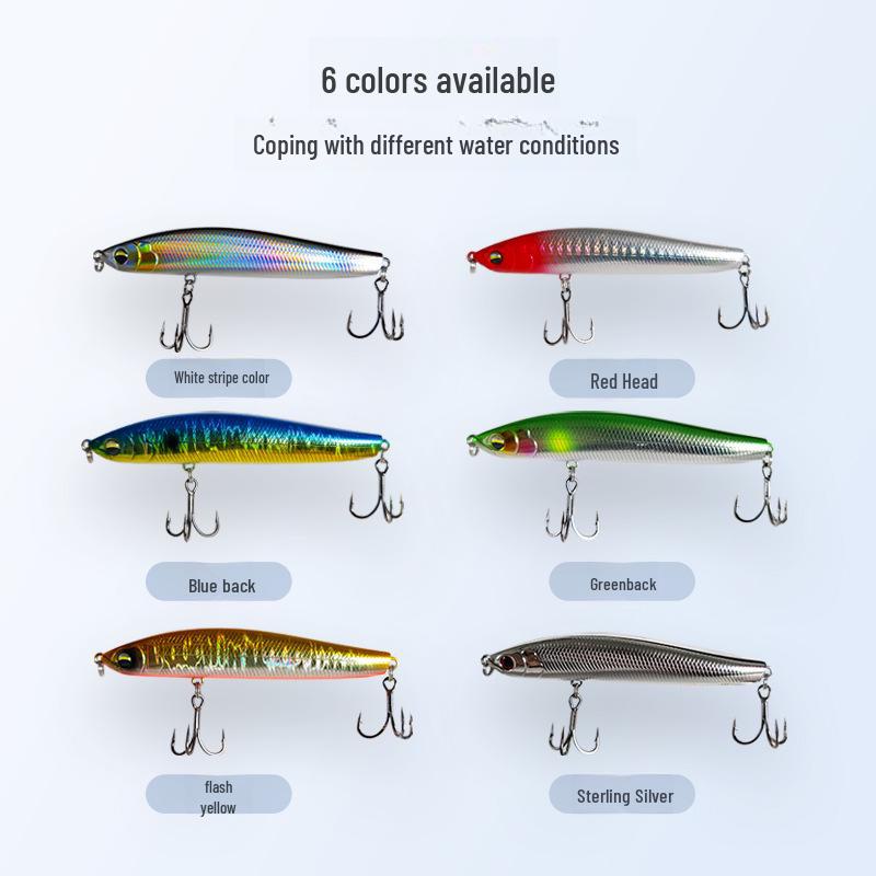 Señuelo Lápiz Hundido para Lanzamiento a Larga Distancia: Cebo de Pesca Multicapa de 8g, 11.5g, 16.5g con Boca Inclinada para Todas las Áreas de Agua