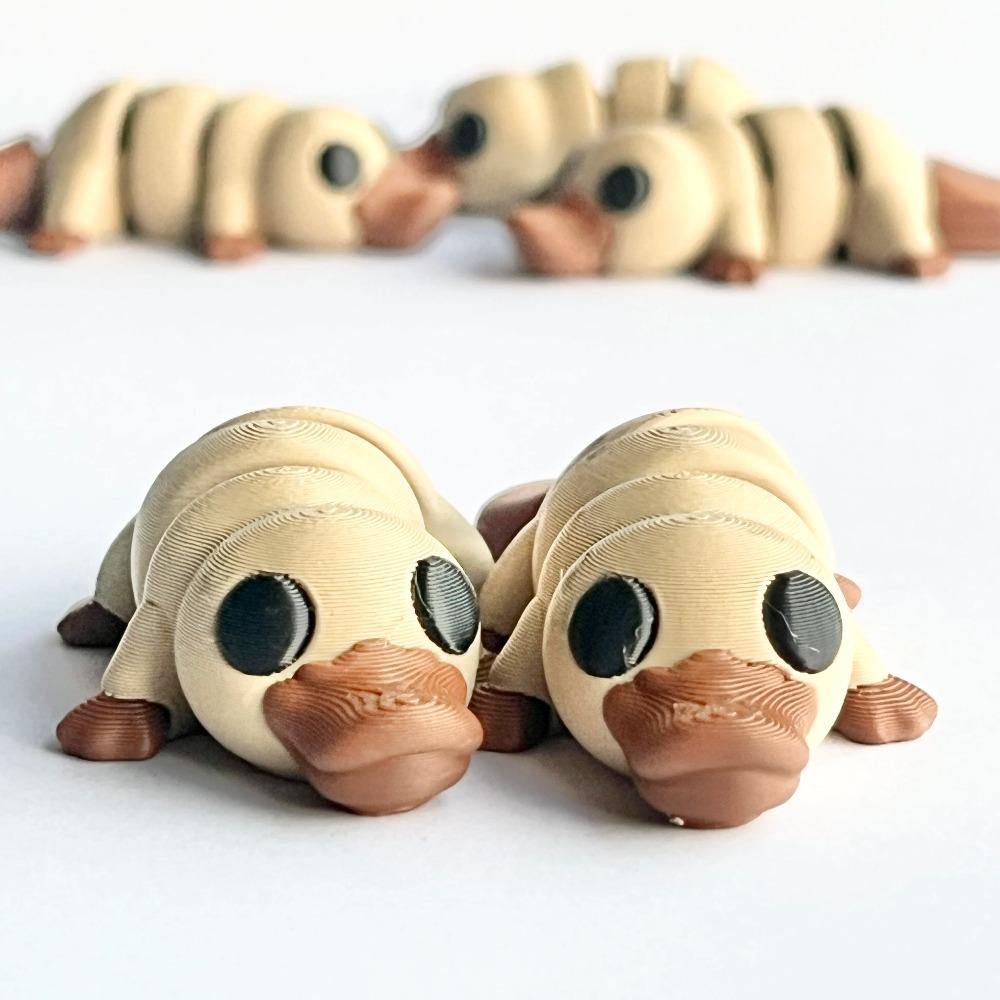 1/3 Piece - 3D Printed Articulated Platypus and Otter Small Figurines, Indoor and Outdoor Table Decorations, Wedding, Birthday, Christmas, New Year Gi