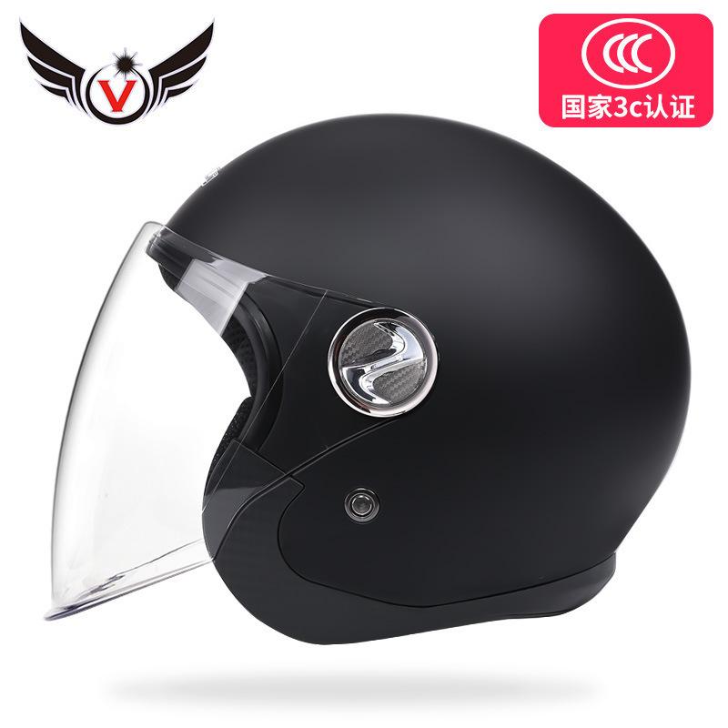 New Electric Vehicle Motorcycle Men's and Women's Helmets Four Seasons Universal 3/4 Helmet Tram Windproof AD Thermal Helmet